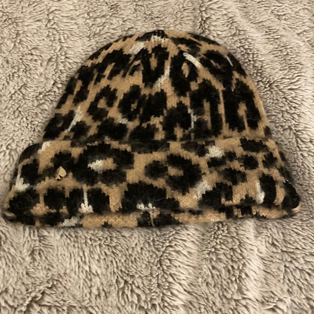 Kate Spade winter leopard hat